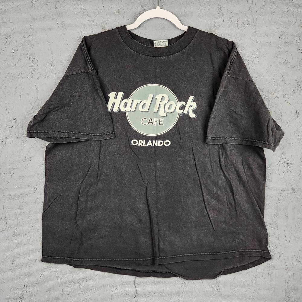 Vintage Hard Rock Cafe Orlando Shirt Mens XL Black Graphic Made USA 90s Tee